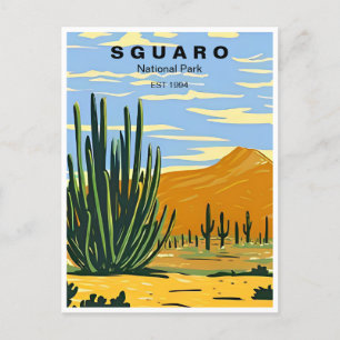 Saguaro National Park Arizona Vintage Reise retro Postkarte
