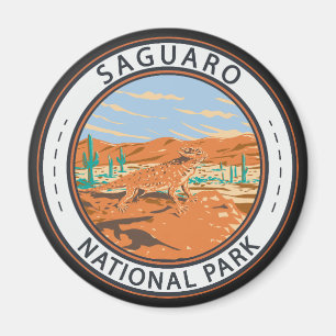 Saguaro National Park Horned Lizard Circle Magnet