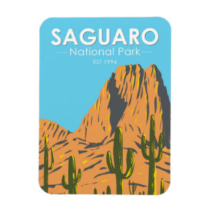 Saguaro-Nationalpark Arizona Beehive Peak Vintage Magnet