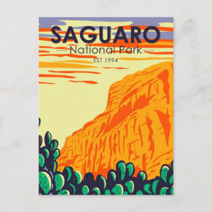 Saguaro Nationalpark Arizona Prickly Birne Kaktus Postkarte