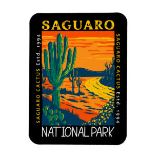 Saguaro Nationalpark Arizona Retro abgenutzt Magnet