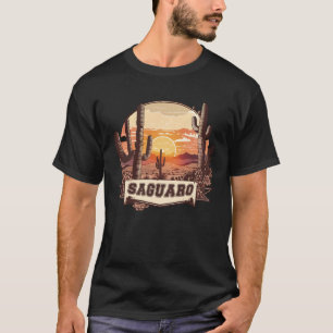Saguaro Nationalpark Arizona Retro Cactus & Sun C T-Shirt