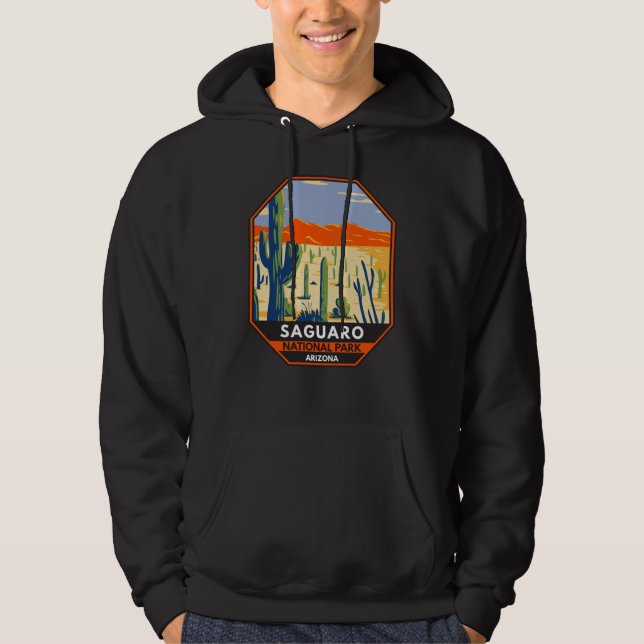 Saguaro Nationalpark Arizona Riesenkaktus Vintag Hoodie (Vorderseite)