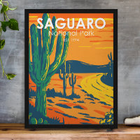 Saguaro Nationalpark Arizona Vintag