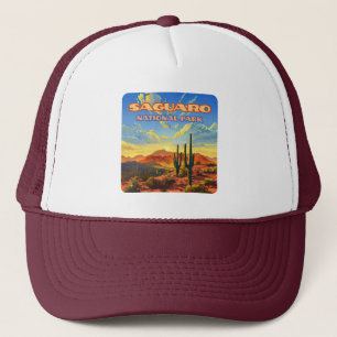 Saguaro Nationalpark Arizona Wüste Kaktus Retro Truckerkappe