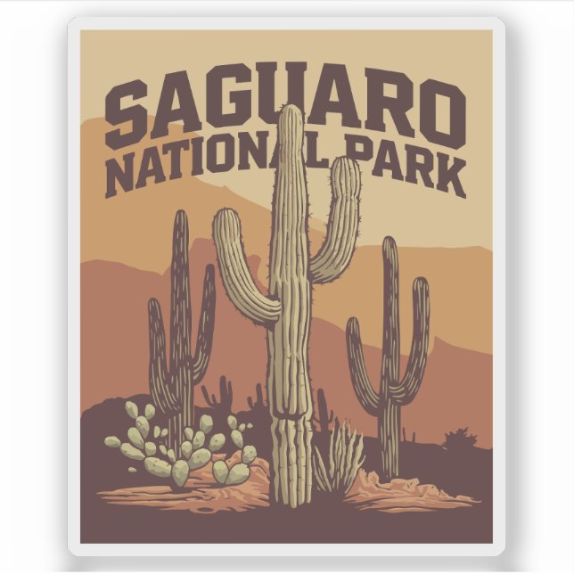 Saguaro-Nationalpark Aufkleber (Vorderseite)