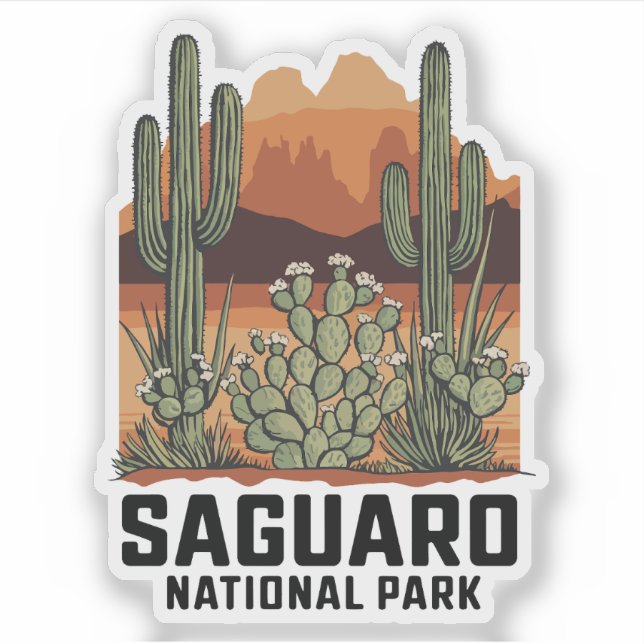 Saguaro-Nationalpark Aufkleber (Vorderseite)