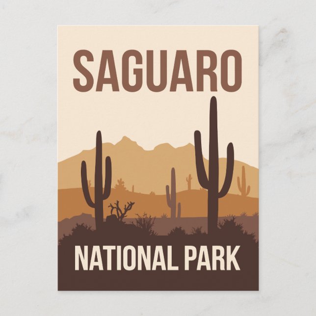 Saguaro Nationalpark California Postkarte (Vorderseite)