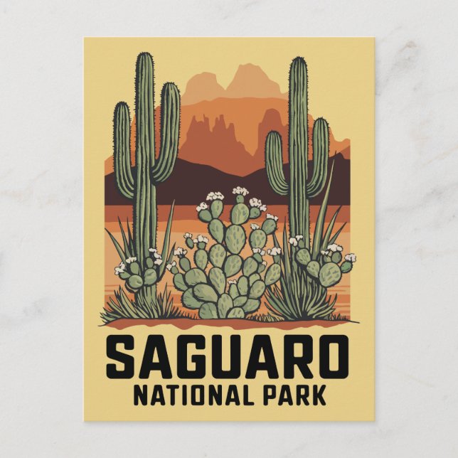 Saguaro-Nationalpark Postkarte (Vorderseite)