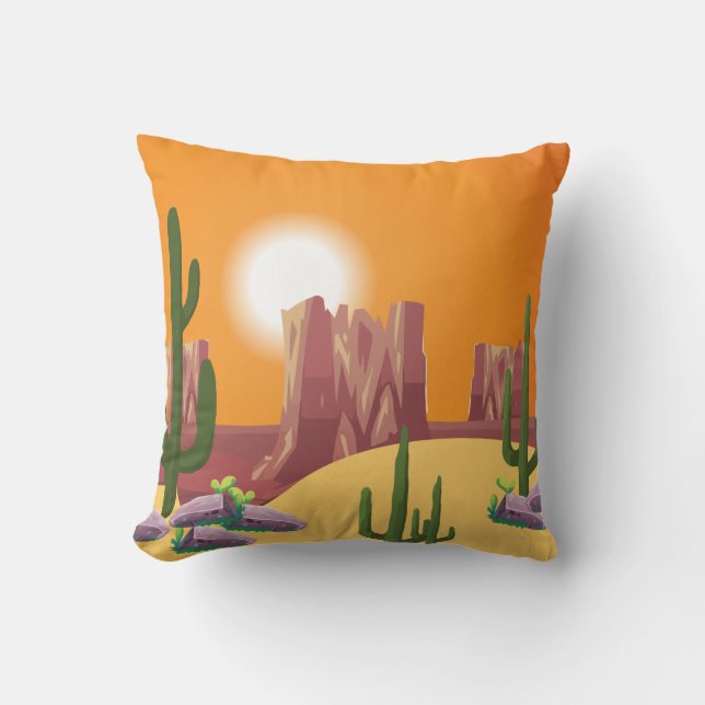 Saguaro Nationalpark Souvenir Cactus Arizona Kissen (Vorderseite)