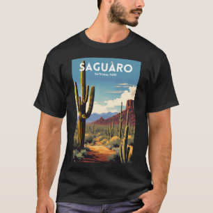 Saguaro Nationalpark Traditionelles Reiseplakat T-Shirt