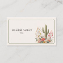 Saguaro & Sage Flat Hochzeitsplatzkarte