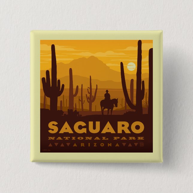 Saguaro Square Nationalpark | Arizona Button (Vorderseite)