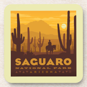 Saguaro Square Nationalpark   Arizona Getränkeuntersetzer