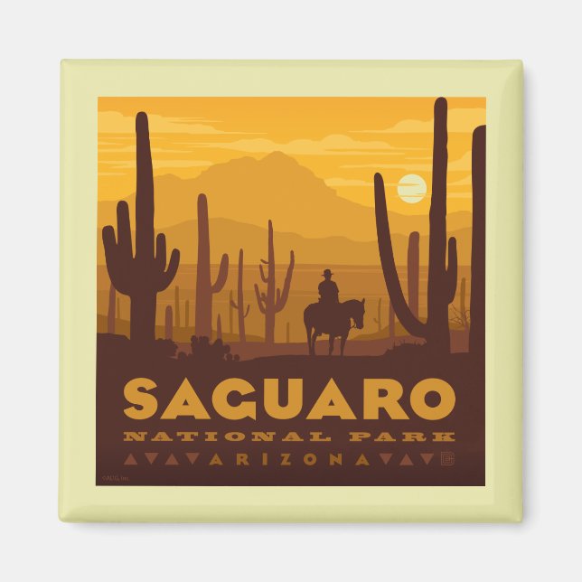 Saguaro Square Nationalpark | Arizona Magnet (Vorne)