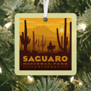 Saguaro Square Nationalpark   Arizona Ornament Aus Metall