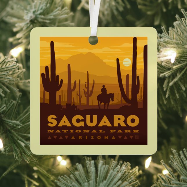 Saguaro Square Nationalpark | Arizona Ornament Aus Metall (InSitu)