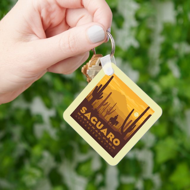 Saguaro Square Nationalpark | Arizona Schlüsselanhänger (Hand)
