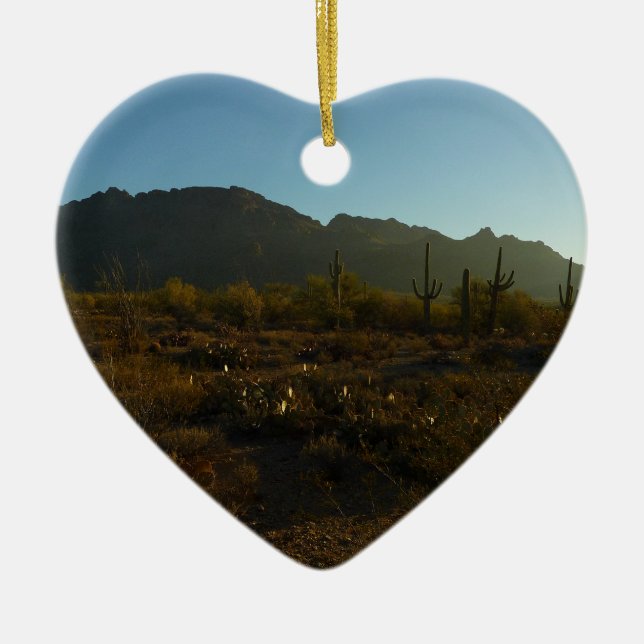 Saguaro Sunrise in Saguaro Nationalpark Keramikornament (Vorne)