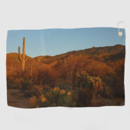 Saguaro Sunset I Arizona Wüste Landschaft Golfhandtuch