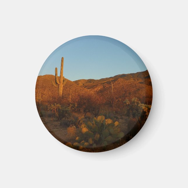 Saguaro Sunset I Arizona Wüste Landschaft Magnet (Vorne)