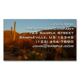 Saguaro Sunset I Arizona Wüste Landschaft Magnetische Visitenkarte