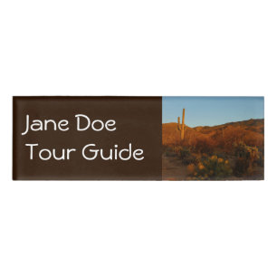 Saguaro Sunset I Arizona Wüste Landschaft Namenschild