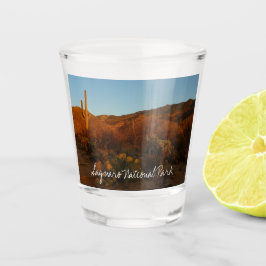 Saguaro Sunset I Arizona Wüste Landschaft Schnapsglas