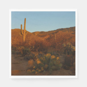 Saguaro Sunset I Arizona Wüste Landschaft Serviette