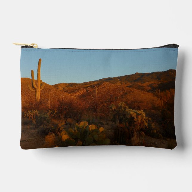 Saguaro Sunset I Arizona Wüste Landschaft Zubehörtasche (Vorderseite)