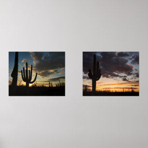 Saguaro Sunset II Arizona Wüste Landschaft Bilderwand Sets