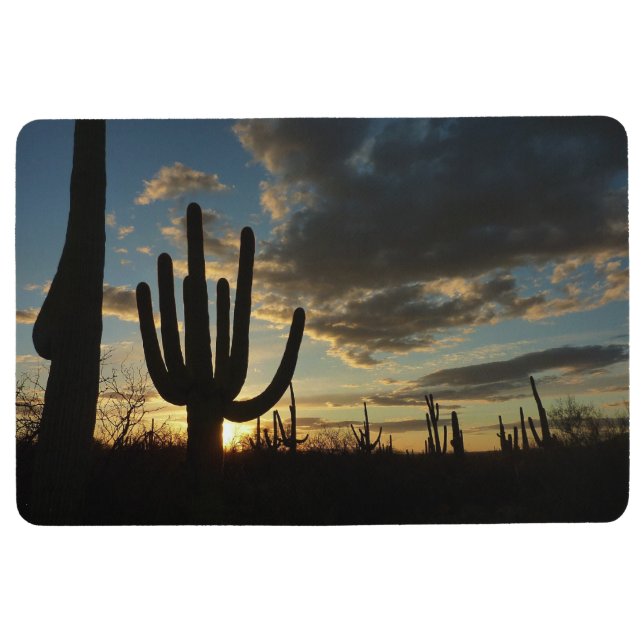 Saguaro Sunset II Arizona Wüste Landschaft Bodenmatte (Vorderseite)