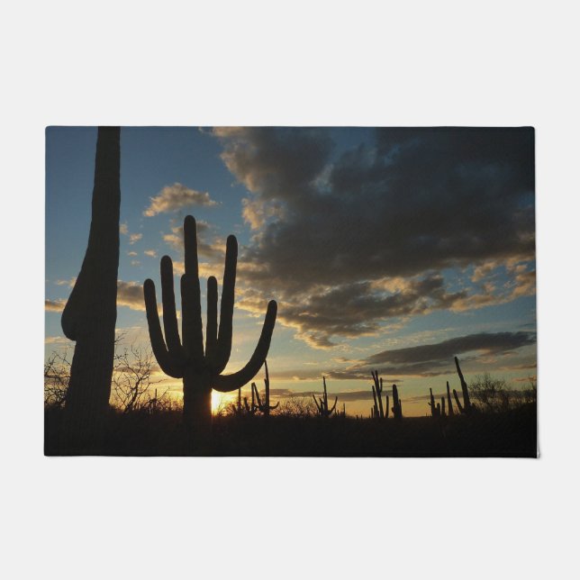 Saguaro Sunset II Arizona Wüste Landschaft Fußmatte (Vorderseite)