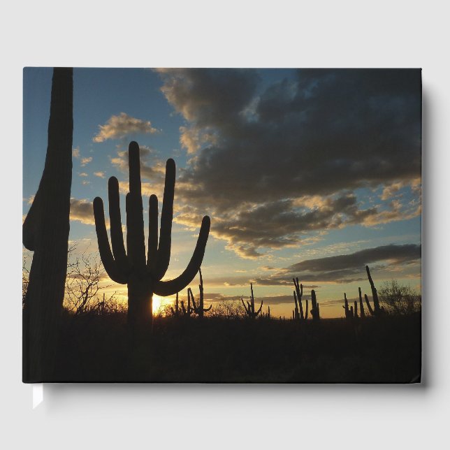 Saguaro Sunset II Arizona Wüste Landschaft Gästebuch (Vorderseite)