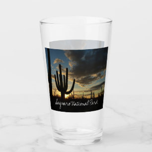 Saguaro Sunset II Arizona Wüste Landschaft Glas