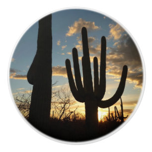 Saguaro Sunset II Arizona Wüste Landschaft Keramikknauf