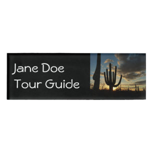 Saguaro Sunset II Arizona Wüste Landschaft Namenschild
