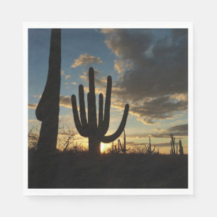 Saguaro Sunset II Arizona Wüste Landschaft Serviette