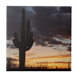 Saguaro Sunset III Arizona Wüste Landschaft Fliese
