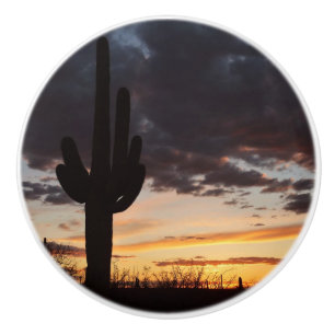 Saguaro Sunset III Arizona Wüste Landschaft Keramikknauf