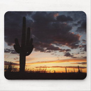 Saguaro Sunset III Arizona Wüste Landschaft Mousepad