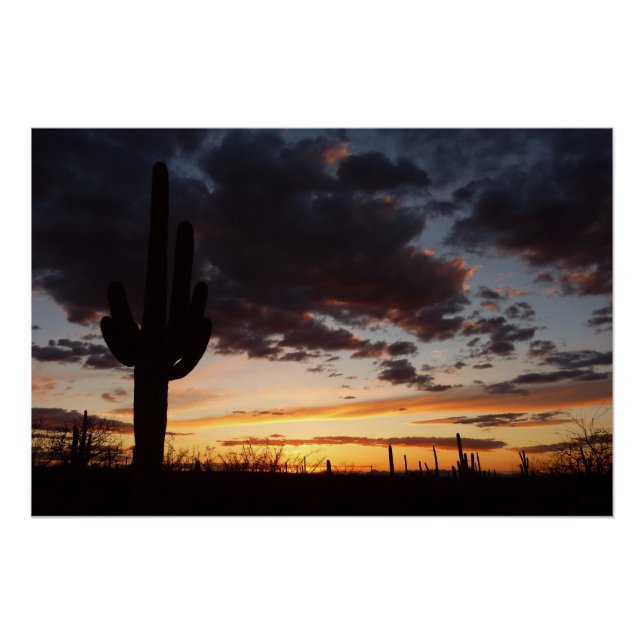 Saguaro Sunset III Arizona Wüste Landschaft Poster (Vorderseite)