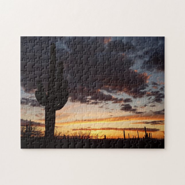 Saguaro Sunset III Arizona Wüste Landschaft Puzzle (Horizontal)