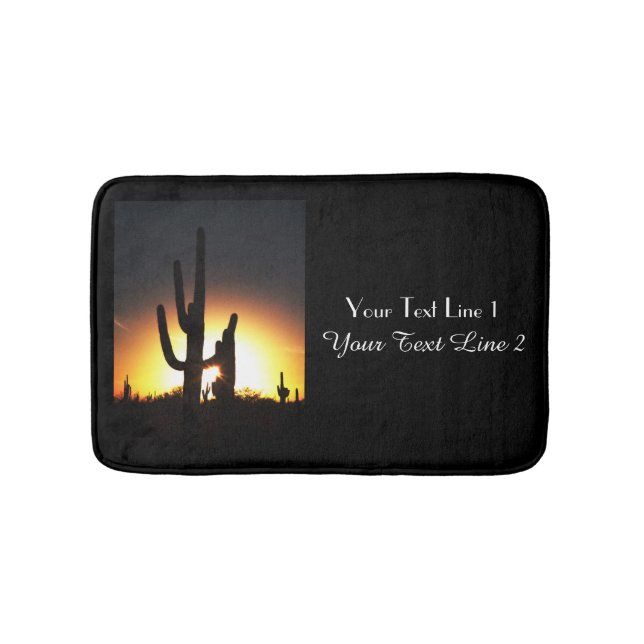 Saguaro Sunset Personalisiert Bath Mat Badematte (Vorderseite)
