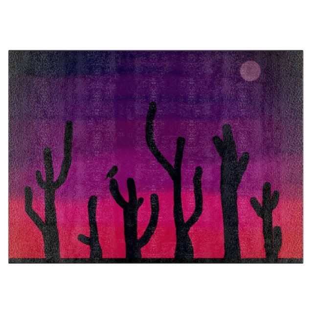 Saguaro Sunset Schneidebrett (Vorderseite)