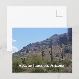 Saguaros und Berge Postkarte