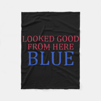 Sah von hier aus gut aus Blau Lustig Softll Spielt Fleecedecke