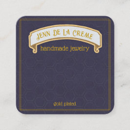 Sahara Nights Blue Hexagon Juwelier Display Telefonnummerkarte