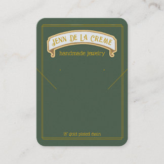 Sahara Nights Green Juwelier Display Telefonnummerkarte