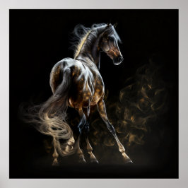 Sahara Pferd, Abstrakte Farben, Kunstdruckmauer Poster